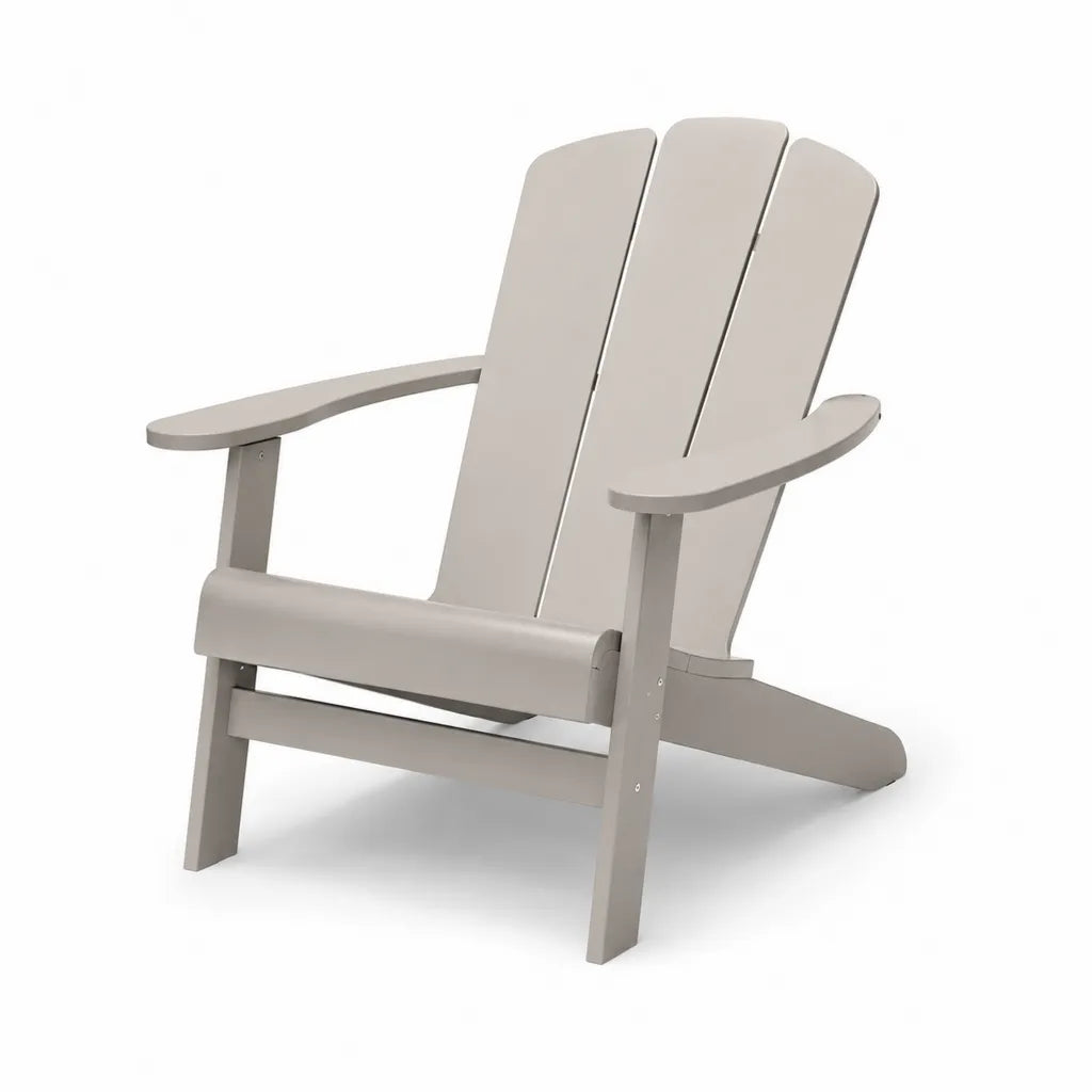 Adirondack Gartensessel aus HDPE Kunststoff in Taupe 83 x 76 x 98 cm