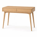Schminktisch mit 2 Schubladen aus massiver Eiche rechteckig natur 100 x 45 x 75 cm