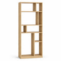 Bucherregal Standregal 80 x 30 x 200 cm Spanplatte Eiche rechteckig Natur